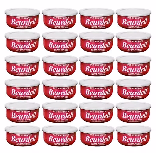 Beurdell Canned French Butter - 100% Natural Salted Pasteurized Real Butter Long Shelf Life Emergency Survival Food