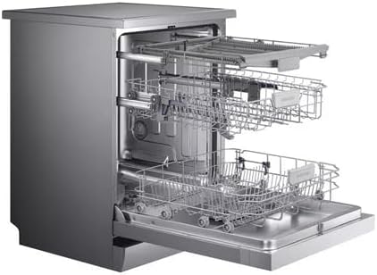 Samsung DW60M6050FS Lavastoviglie, Libera Installazione, 14 Coperti, A++, Inox, 60 cm max, Tasti a Sfioramento, LED