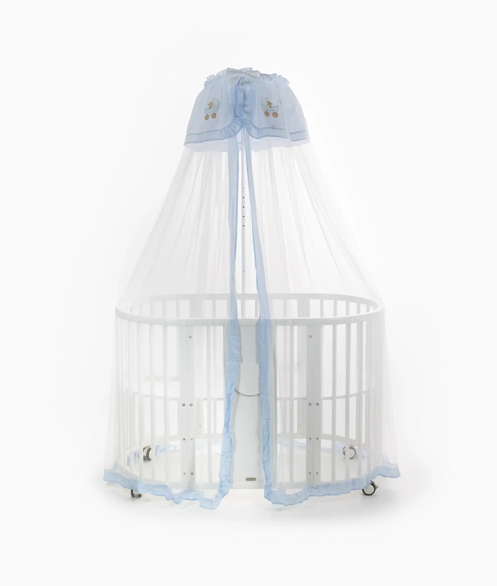 Cot Canopy & Stand Set | White & Blue
