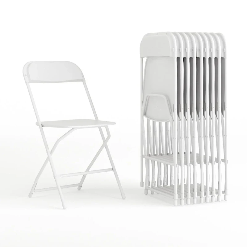 Plastic Folding Chair - 10 Pack 650LB Weight Capacity - Event Chair