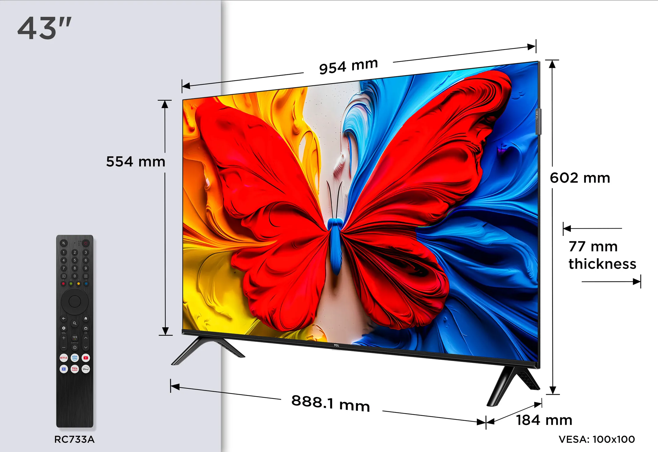 TCL QLED TV Full HD 43S59K (2025) - 43 inch