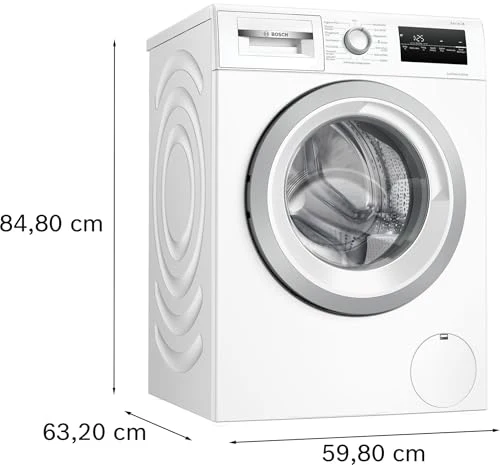 2025 Bosch WAN28K23, Serie 4, Lavatrice a Caricamento Frontale, 8 kg, 1400 giri/min, EcoSilence Drive: lavaggio silenzioso e a basso consumo, Hygiene Plus, Speed Perfect, Bianco, 60 cm, Edizione Esclusiva Amazon