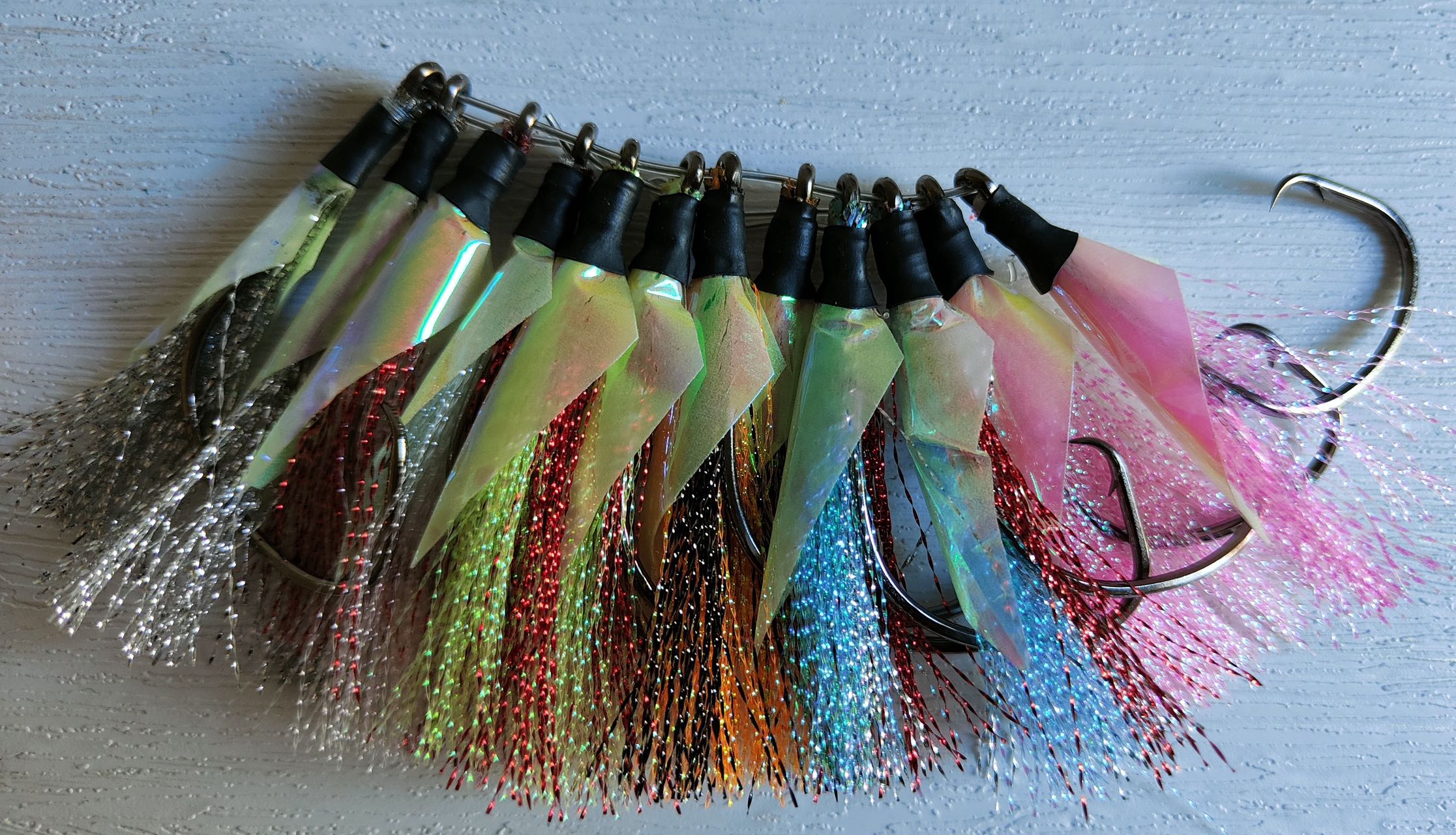 12pcs 8/0 Sports Circle Luminous DIY Flasher Rigs