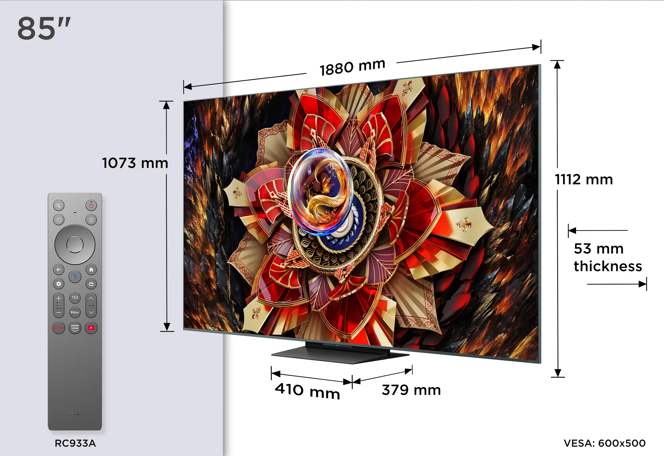 TCL QD-MiniLED 4K TV 85C9K (2025) - 85 inch
