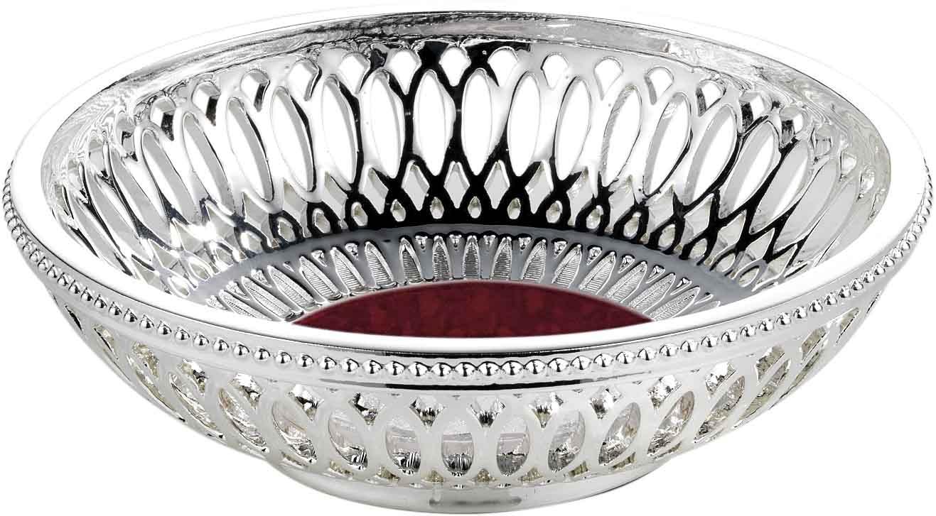 Resin Petit Glass Bowl, Silver-Red