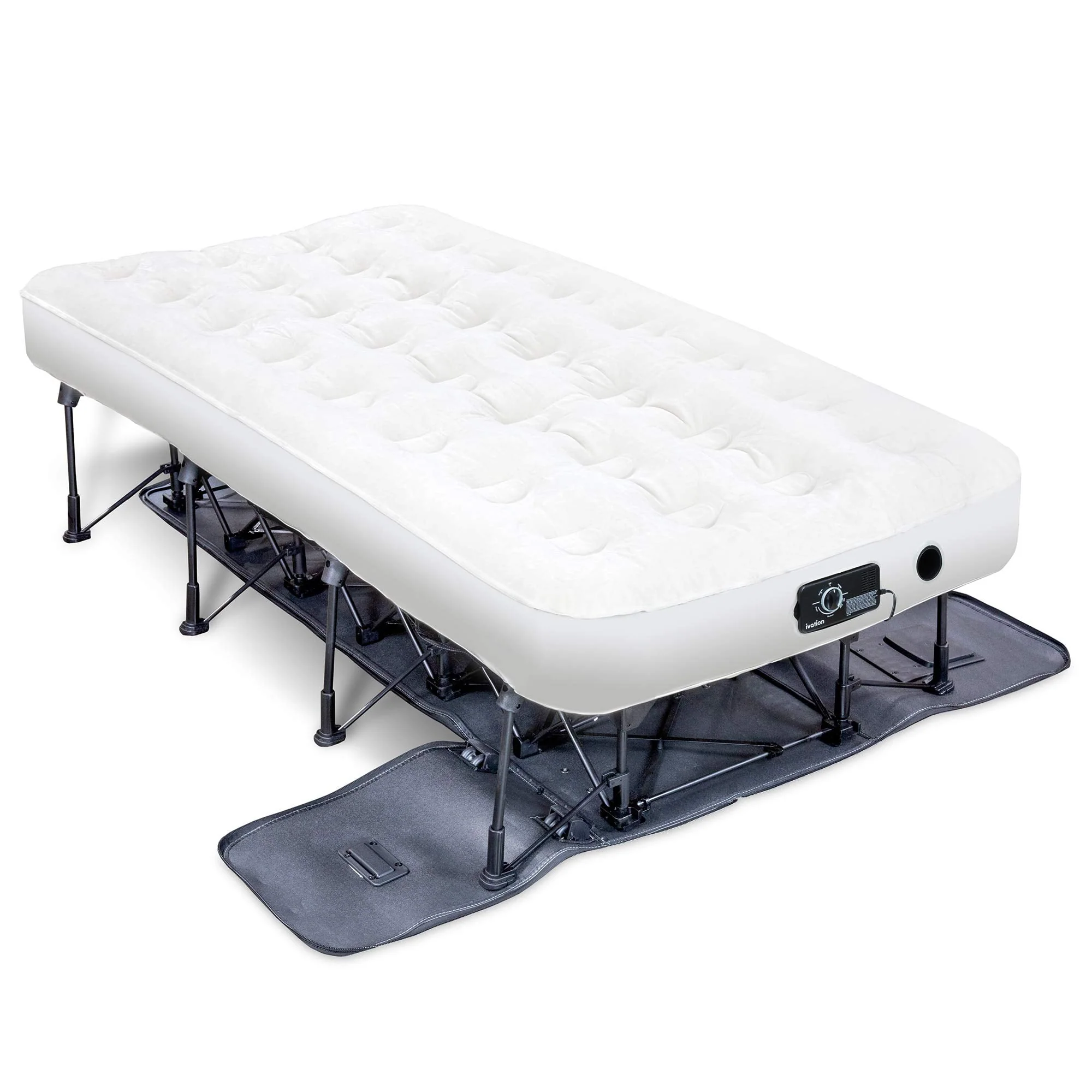 Ivation EZ-Bed Self Inflating Air Mattress, Twin Air Mattress with Built In Pump & Case
