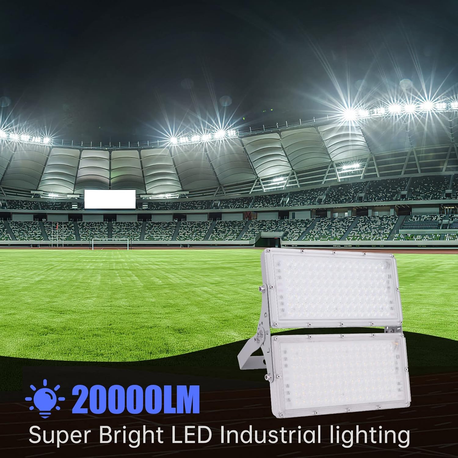 LED Strahler Außen 200W 20000LM Fluter Flutlichter, 10er 6500K Kaltweiß Scheinwerfer, IP65 Wasserdicht Außenstrahler, Sicherheitsbeleuchtung für Garten Garage Hof Sportplatz Veranda Werkstatt