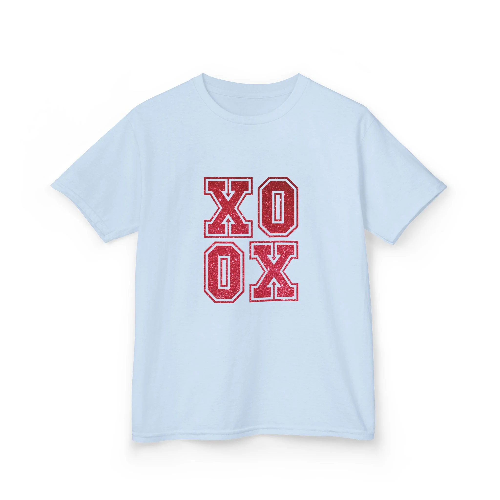 Red Varsity XOXO Kids Tee | Love Letter Graphic