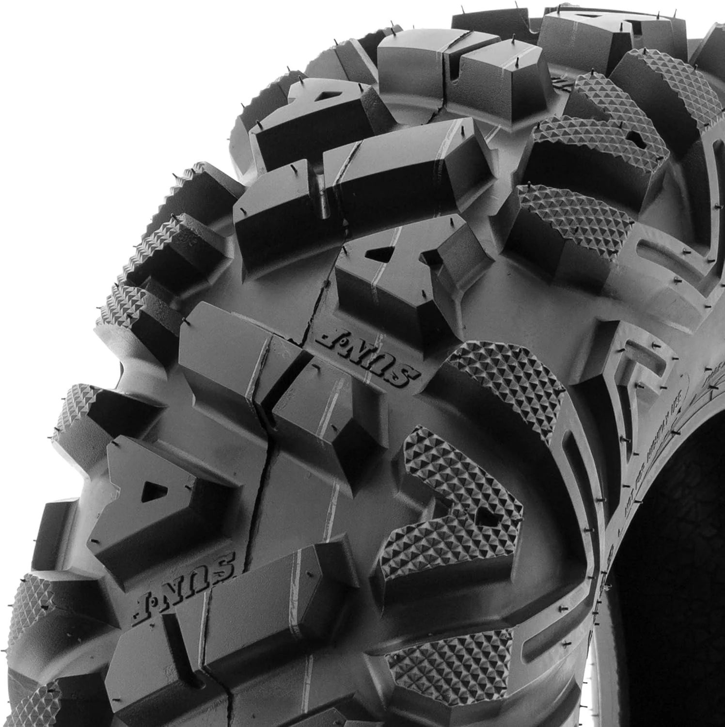 Set of 4 ATV/UTV off-road tires, 25x8-12 front and 25x10-12 rear, 6 PR, tubeless A033