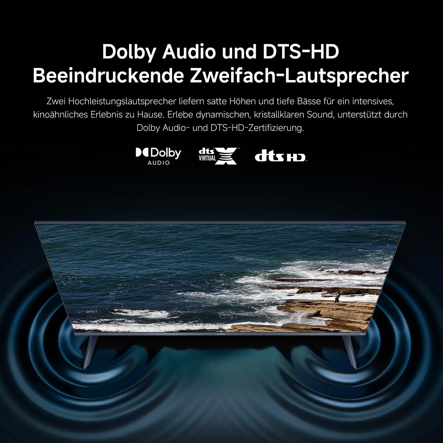 Xiaomi TV F Pro 32, 32 pollici (81 cm), QLED, Smart TV, Fire OS7, Triple Tuner DVB-C/S/S2/T/T2, Dolby Audio™, DTS Virtual:X, DTS-HD, Controllo vocale con Alexa, Compatibile con Apple AirPlay
