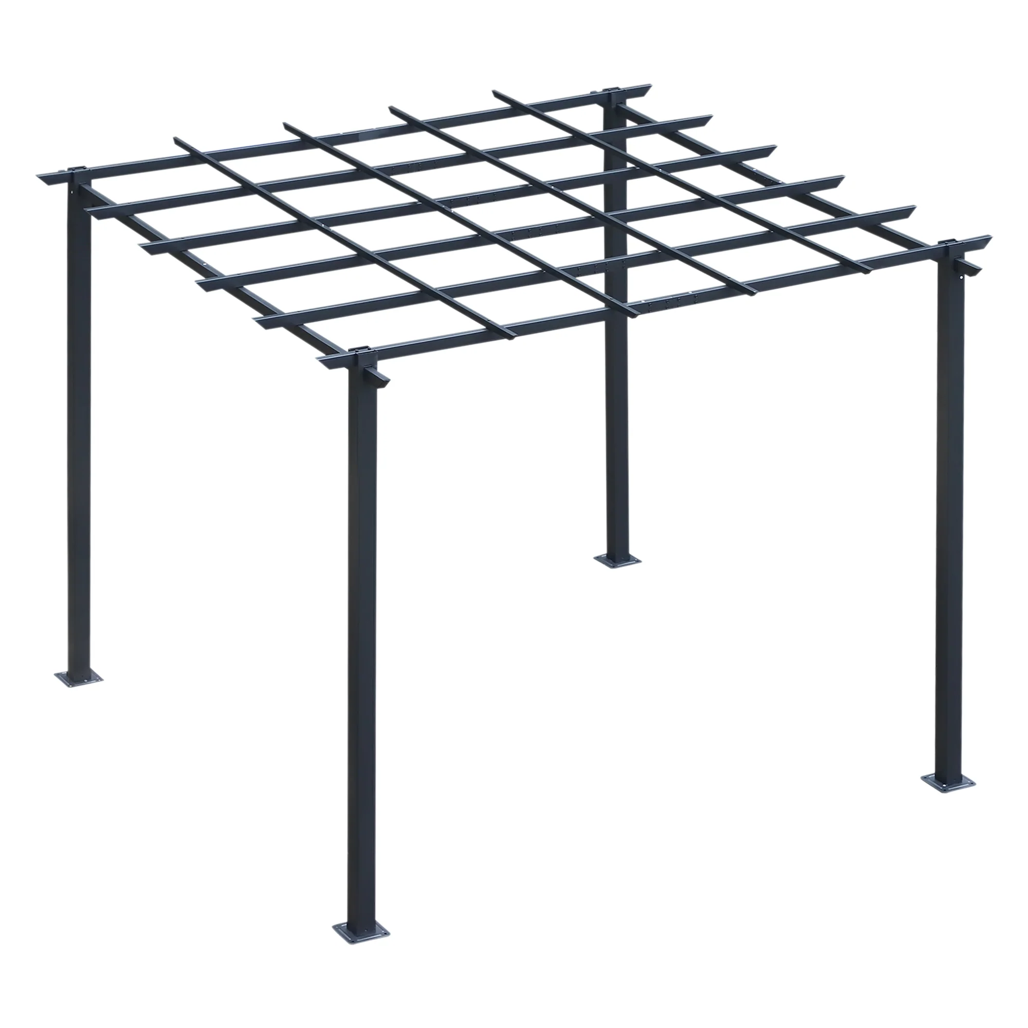 Outsunny Tuinpaviljoen 3x3, Rozenpaviljoen Buiten, weerbestendig