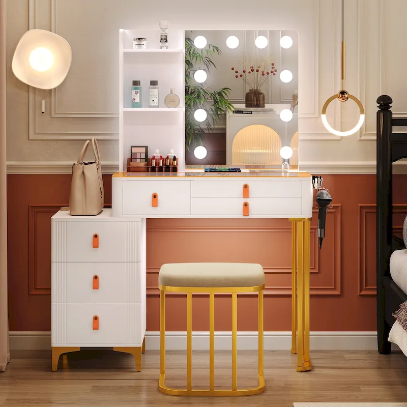 Makeup Vanity with 3 Lighting Colors