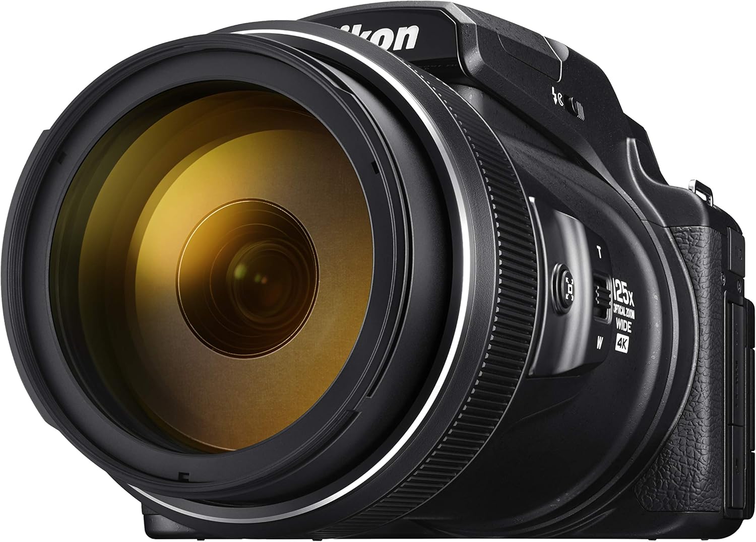 Nikon Coolpix P1000 Fotocamera Bridge, Zoom Ottico 125x, Video 4K/UHD, Bluetooth, Wi-Fi, Nero