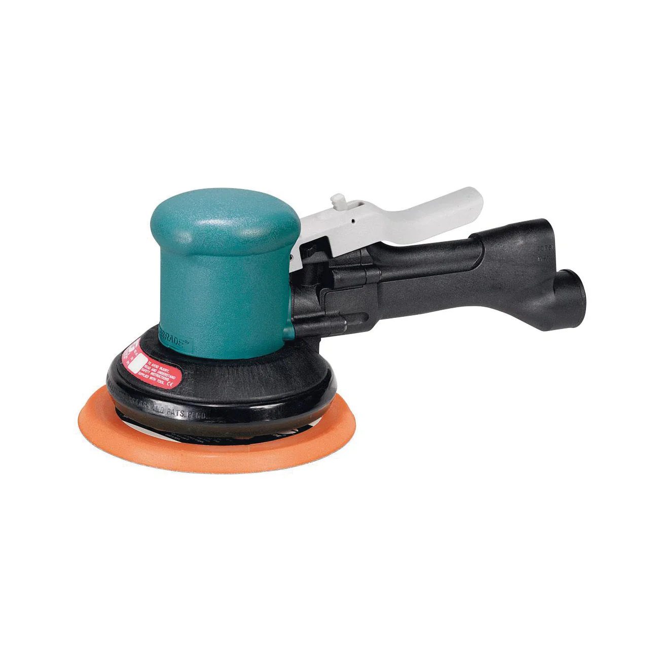 Dynabrade Dynorbital 58406  ~  6 Inch Diameter Two-Hand Dynorbital Random Orbital Sander Self-Generated Vacuum .4 Hp 12000 Rpm 3/16 Inch Diameter Orbit Rear Exhaust