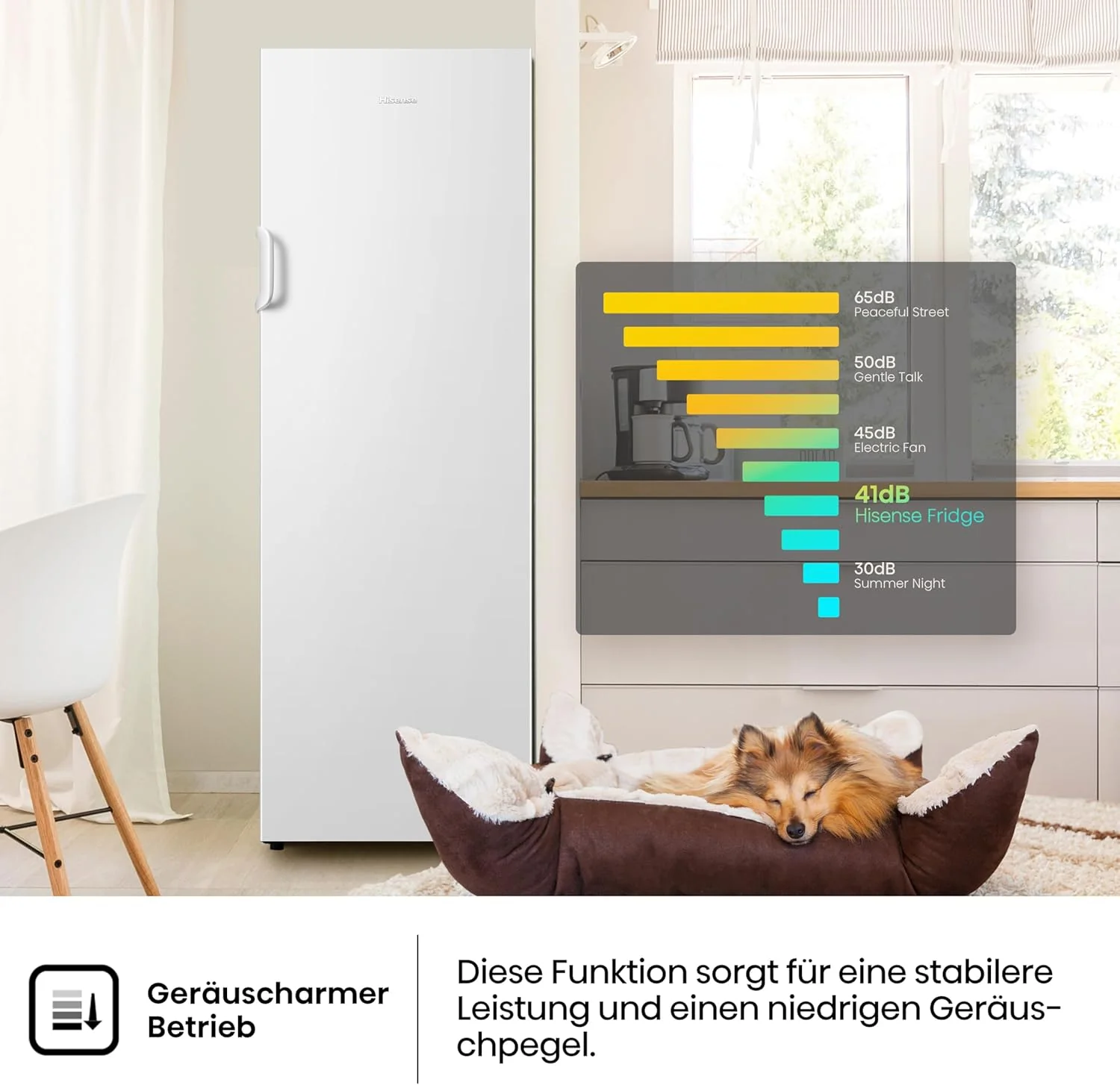 Hisense FV191N4AW2 Congelatore verticale/ Total No Frost/ Super Freeze/ Allarme porta/ Multiflow 360°/ BigBox/ 143,4 cm/ Congelatore 147 l/ 41 dB/ 205 kWh/Bianco
