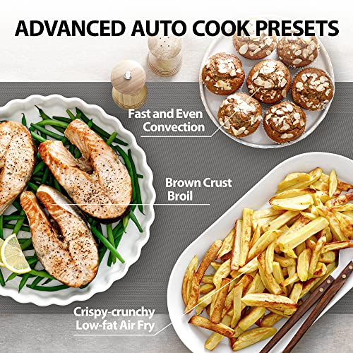 TOSHIBA Air Fryer Combo 8 in 1 Countertop Microwave Oven, with Convection, Broil, Odor Removal Mode, 12.4