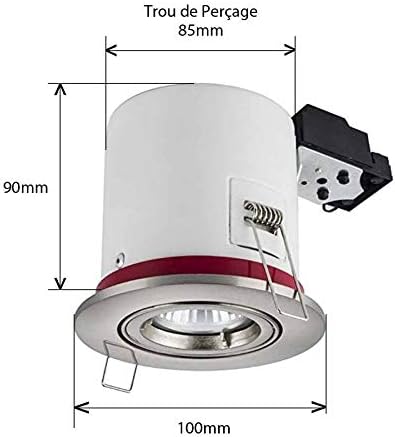 Europalamp – Set mit 30 Spots BBC schwenkbar weiß + Leuchtmittel GU10 5 W warmweiß + Fassung