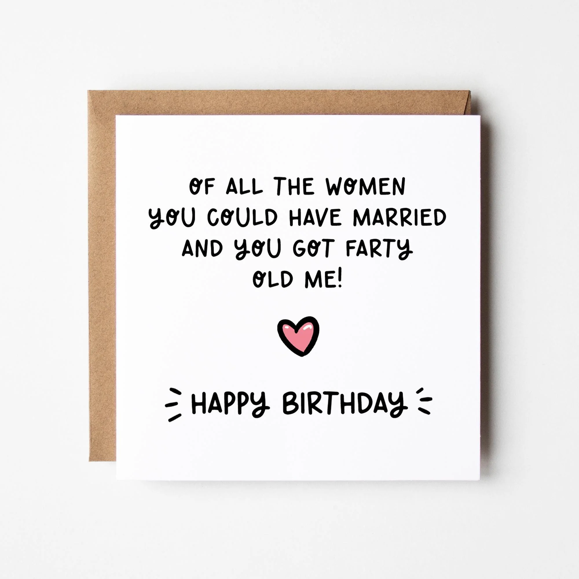 Funny Birthday Card for Husband from a Farty Wife