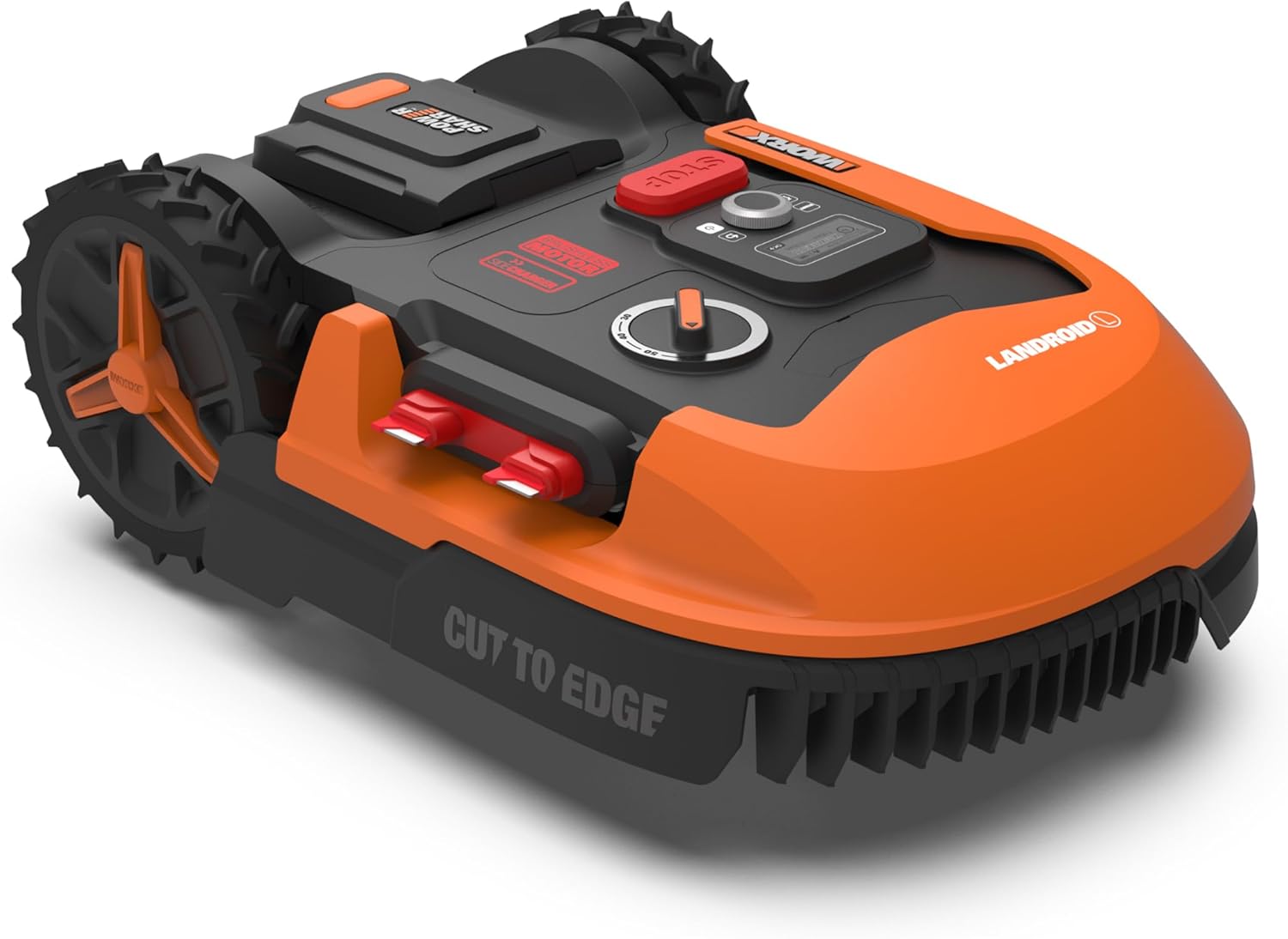 WORX Landroid WR169E Mähroboter mit Begrenzungskabel für Gärten bis 300m² - AIA Navigation - App Steuerung, WLAN, Bluetooth - Cut-to-Edge - 16 cm Schnittbreite - 30-60 mm Schnitthöhe