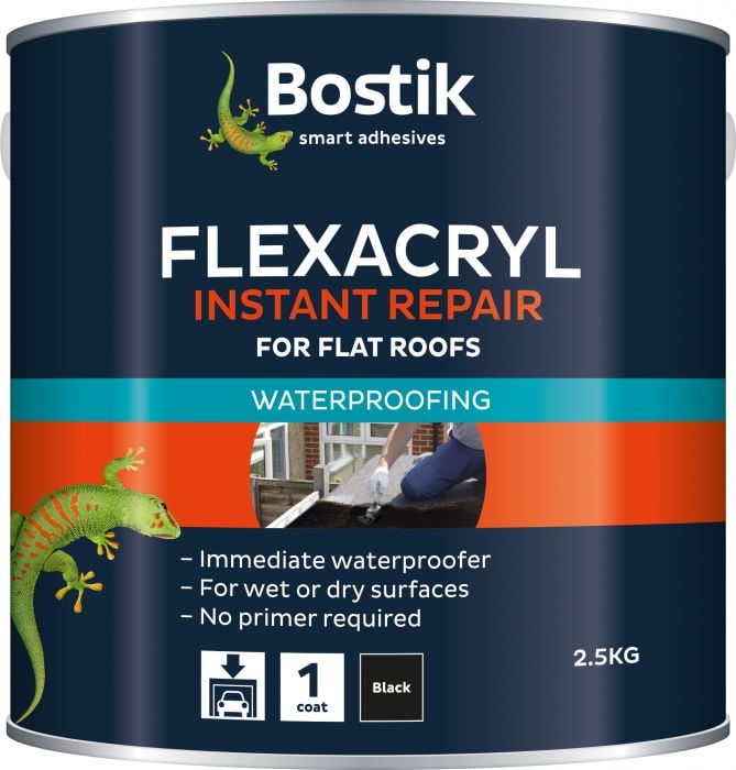 Bostik Cementone Flexacryl Instant Waterproofer Acrylic Roof Coating – Black