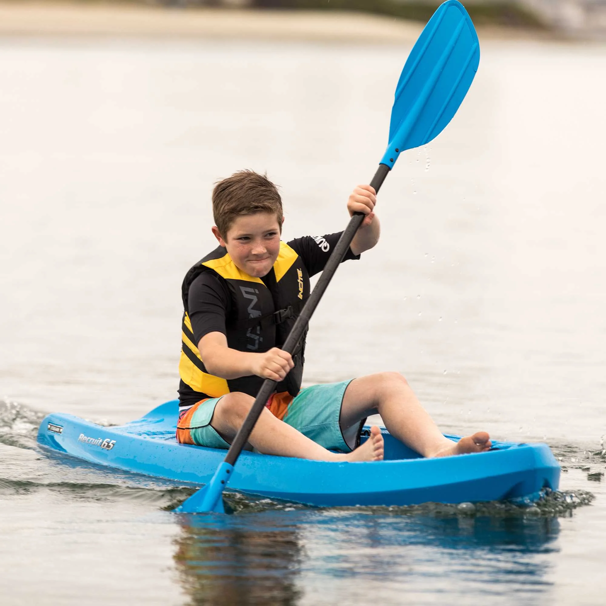 Lifetime Recruit 6.5 ft Youth Sit-on-Top Kayak, Lime Green (90765)