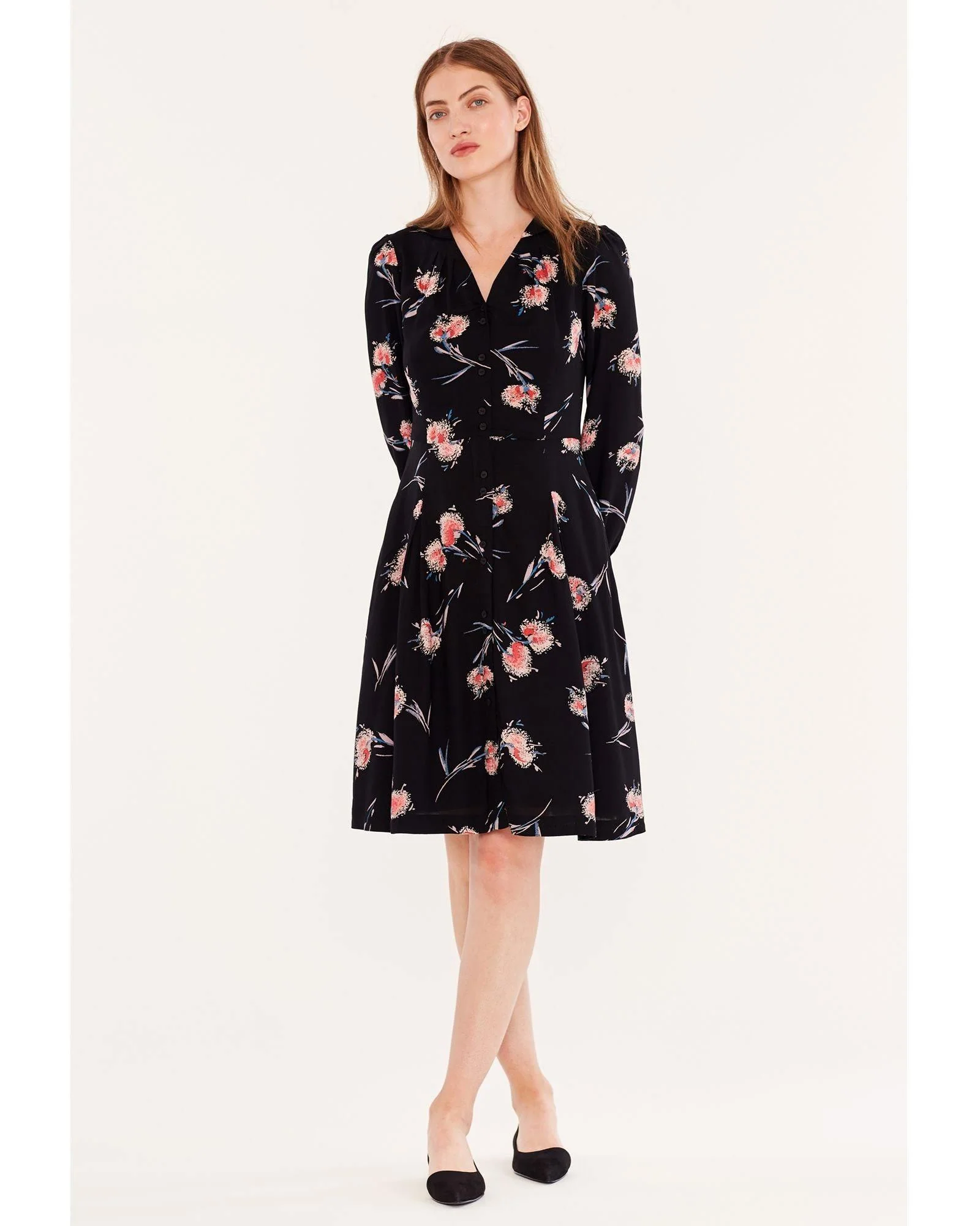 Elspeth Pom Pom Shirt Dress, Size Audrey