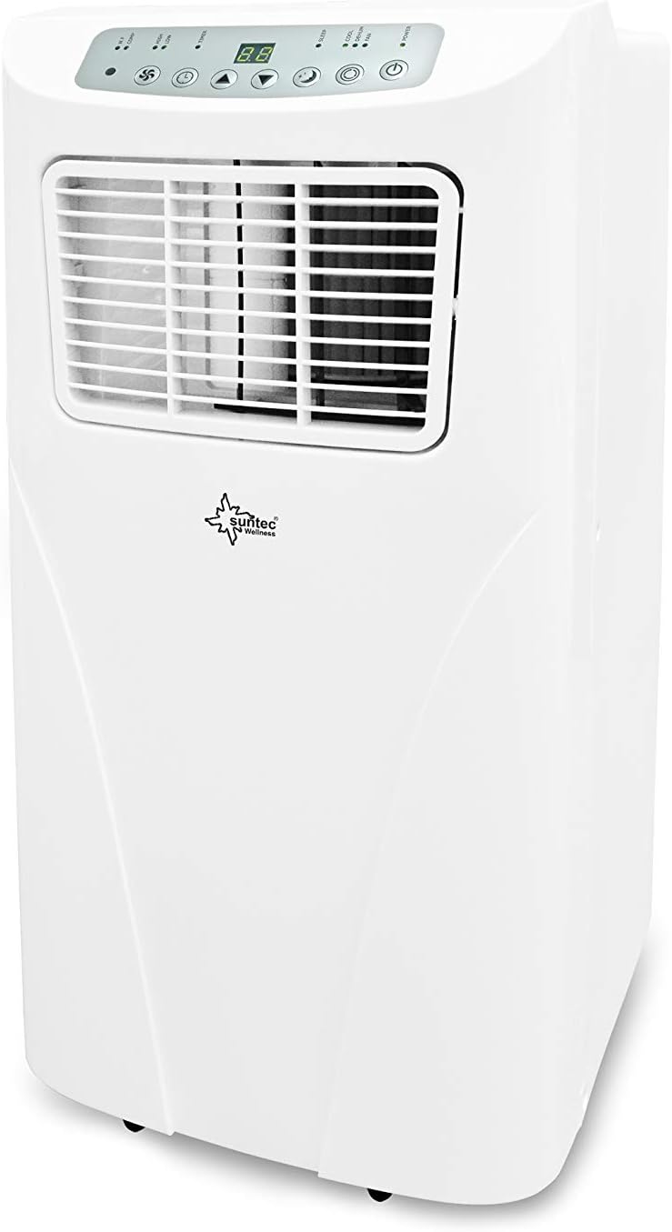 SUNTEC Mobiles Klimagerät Impuls 2.6 Eco R290 – Klimaanlage mobil und leise mit Abluftschlauch – Kühler & Entfeuchter für Räume bis 34 qm – Mobile Kühlung für Wohnung & Büro – 9.000 BTU | 2600 Watt
