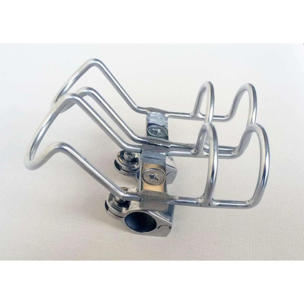 2 x Quality Stainless Steel Rod Holder Rail Mount Double Wire Tackle (25mm) Fishing Tackle