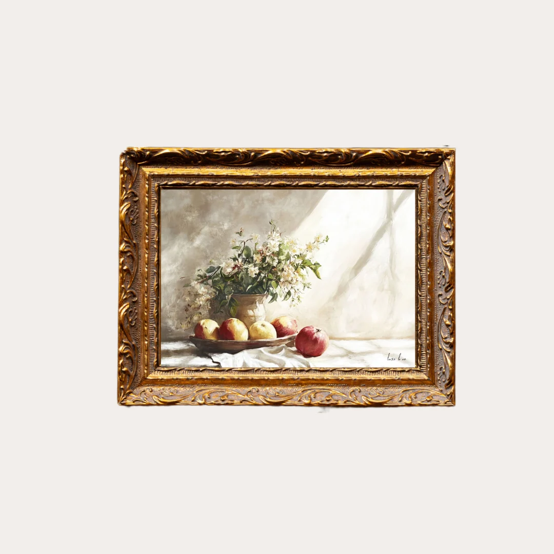 Spring Apple | French Brass Gold Mould Framed Art