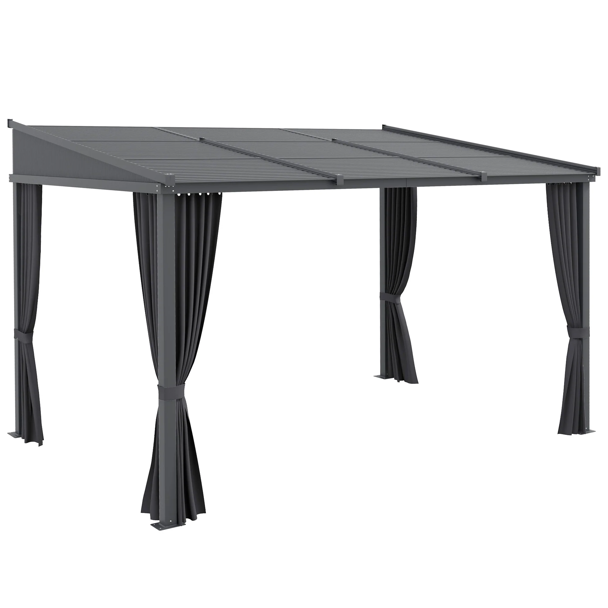 Outsunny Pergola Schiebedach Metallüberdachung