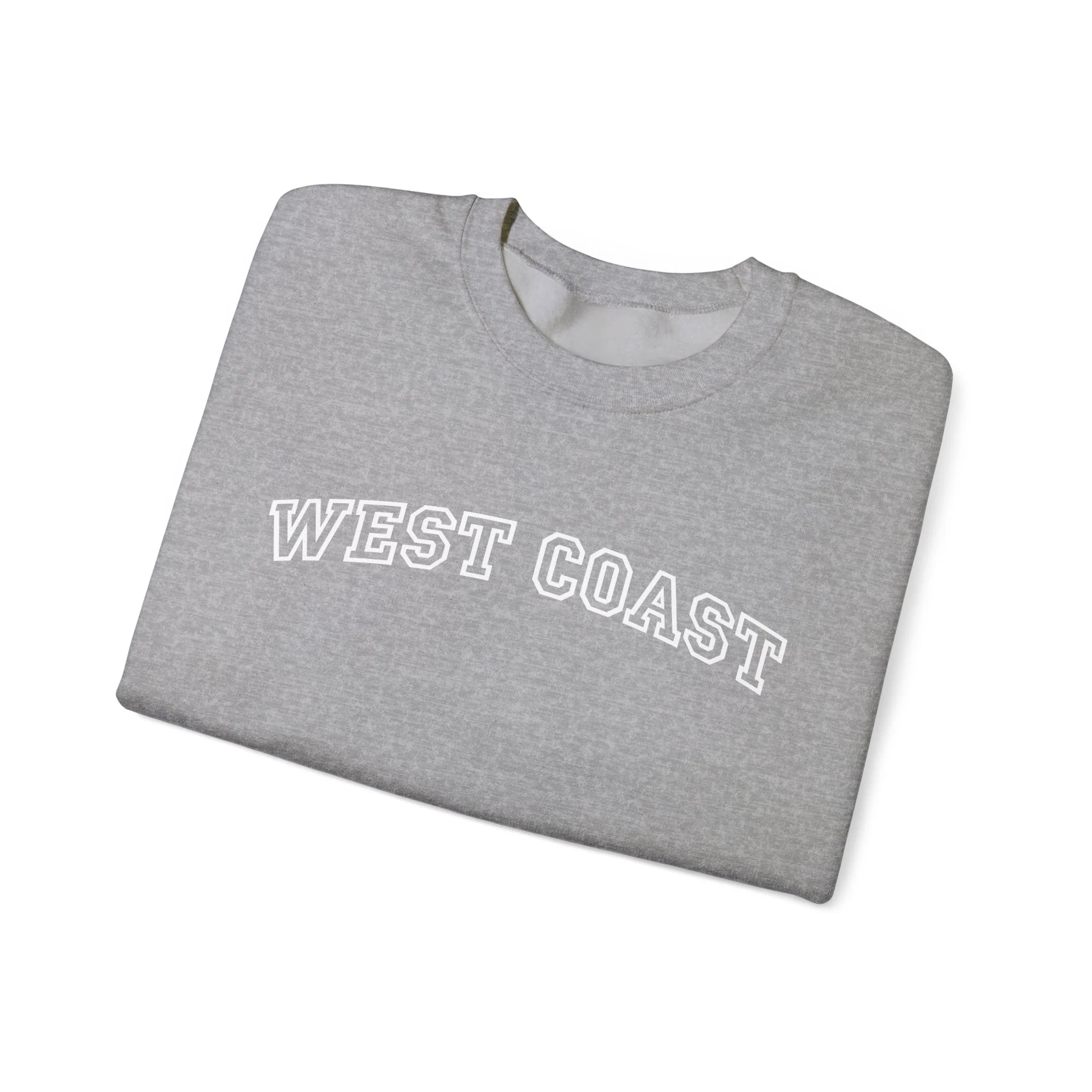 West Coast Crewneck Sweatshirt - Classic Arched Text Pullover
