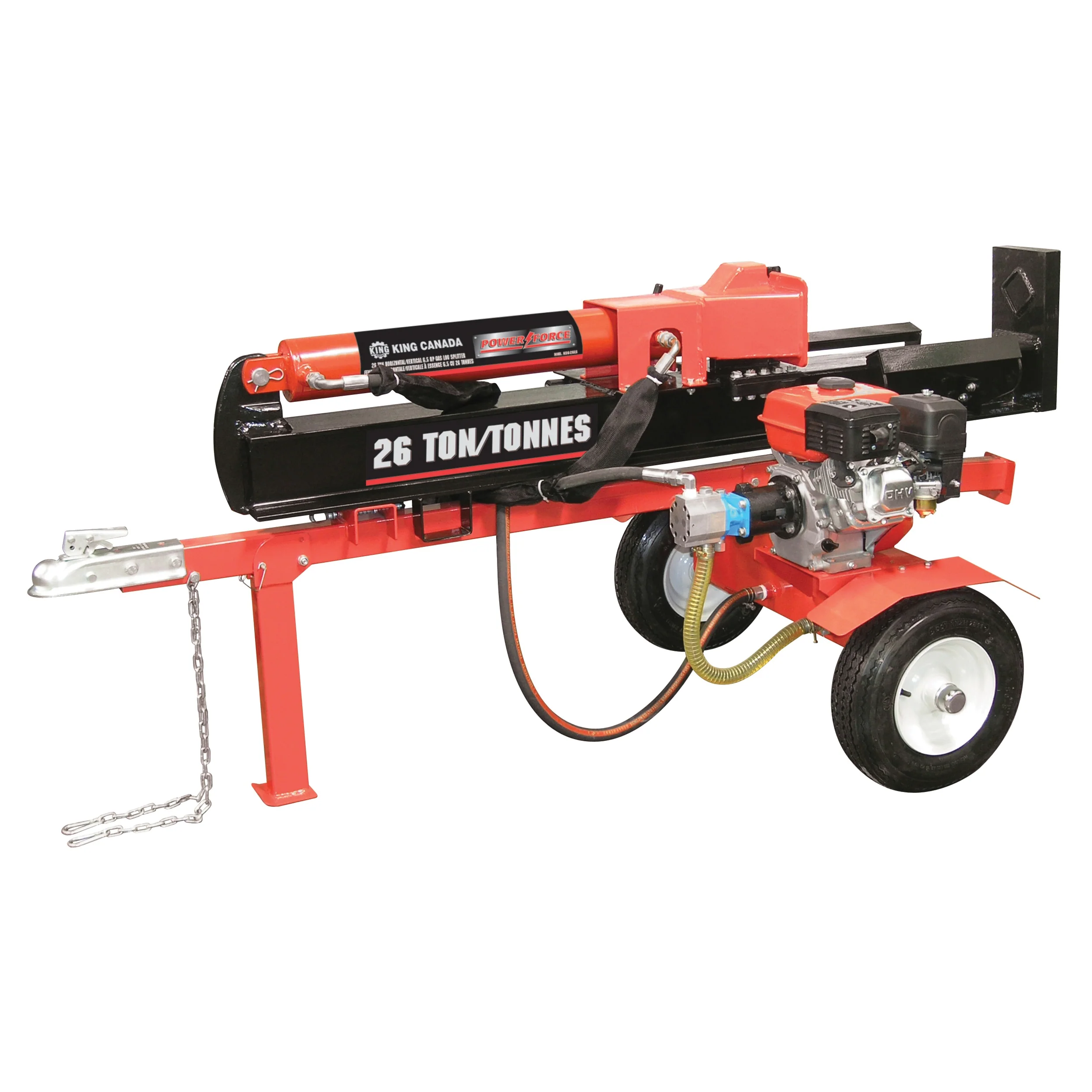 King Canada KCG-26LS  ~  26 Ton Gasoline Horizontal/Vertical 6.5 HP Log Splitter