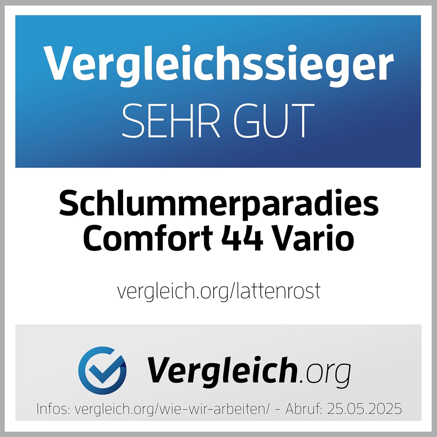 Stabiler Lattenrost 100% BUCHE - Kopf- und Fußteil verstellbar - SCHULTERFRÄSUNG, 7 Zonen, 44 Federleisten, Härte-Regulierung, Mittelgurt - Comfort 44® Vario - 100% fertig montiert (140x200cm)
