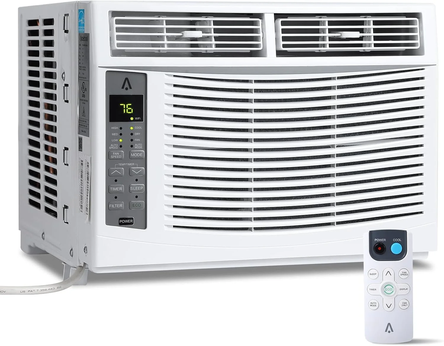 6000 BTU Window Air Conditioner, Cools up to 375 Sq. Ft., WIFI Enabled Energy
