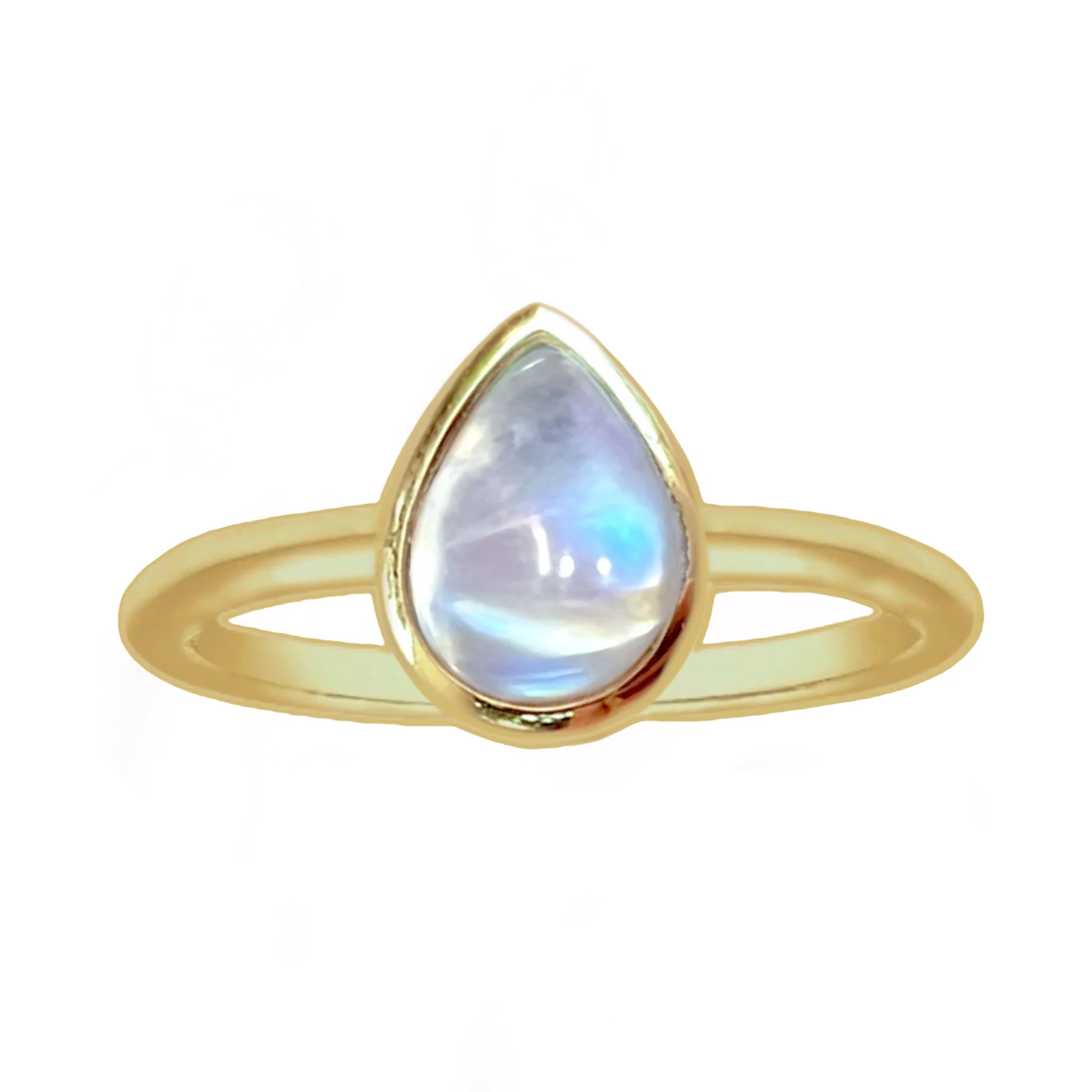 Laihas Mini Tearing Spirit Gold Moonstone Ring