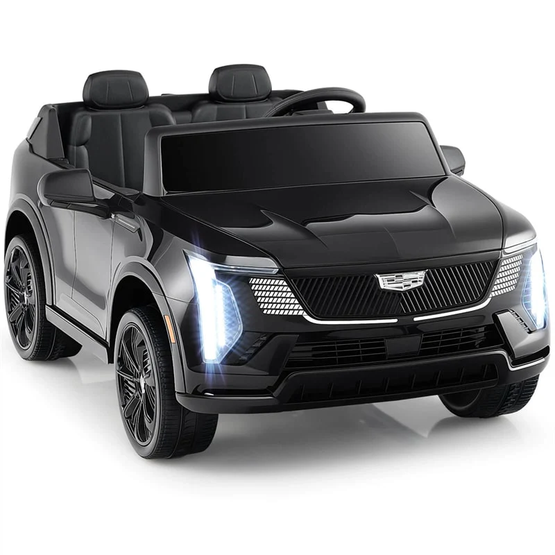 24V 2-Seater Ride-On Truck, Licensed Cadillac Kids Electric Car with Remote Control, 3 Speeds, LED Lights & Spring Suspension for Ages 3+