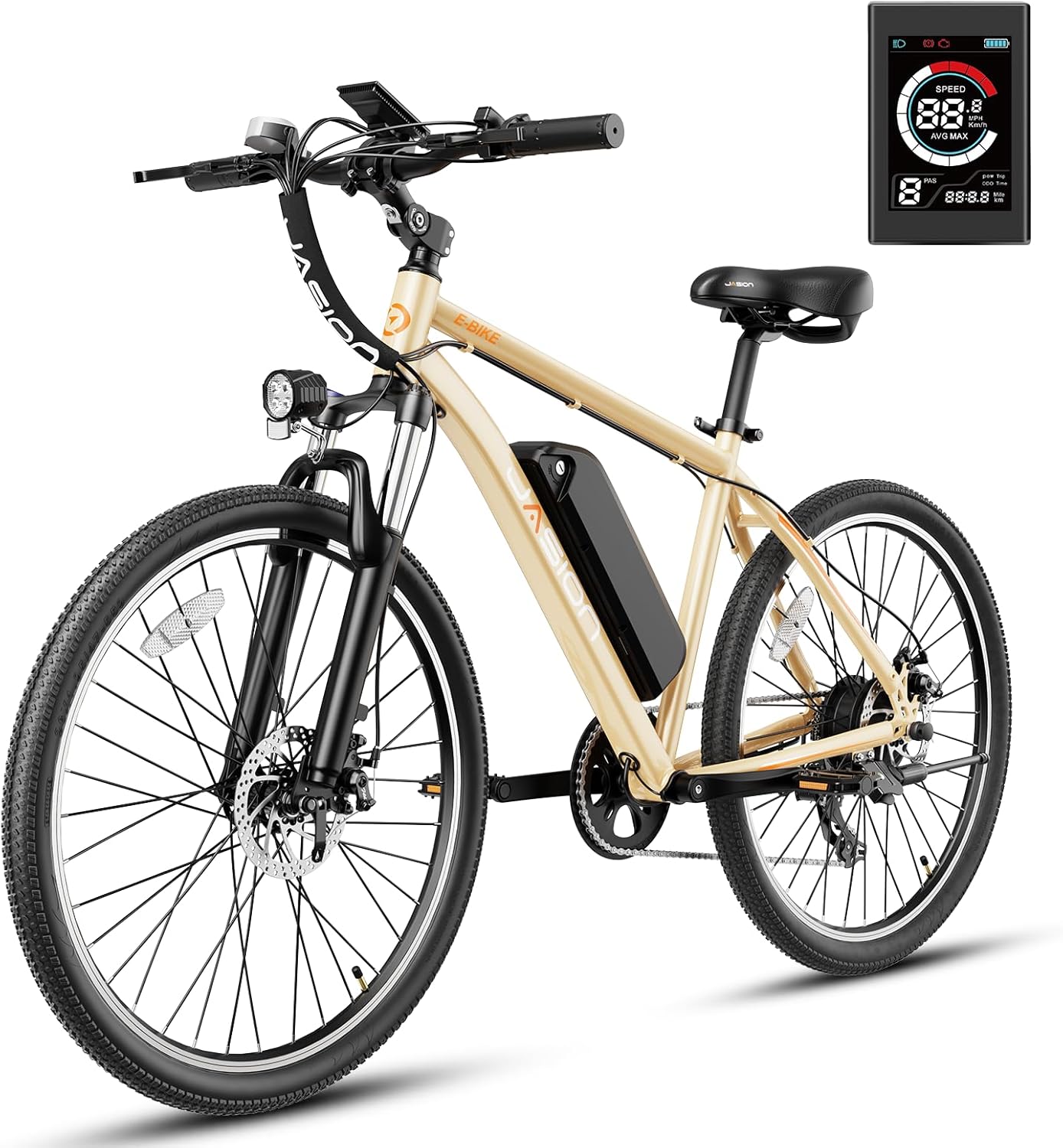 EB5 Electric Bike for Adults with Peak 500W Brushless Motor, 40Miles 20MPH Commuting Electric Mountain Bike with 360Wh Removable Battery, 7-Speed, 26