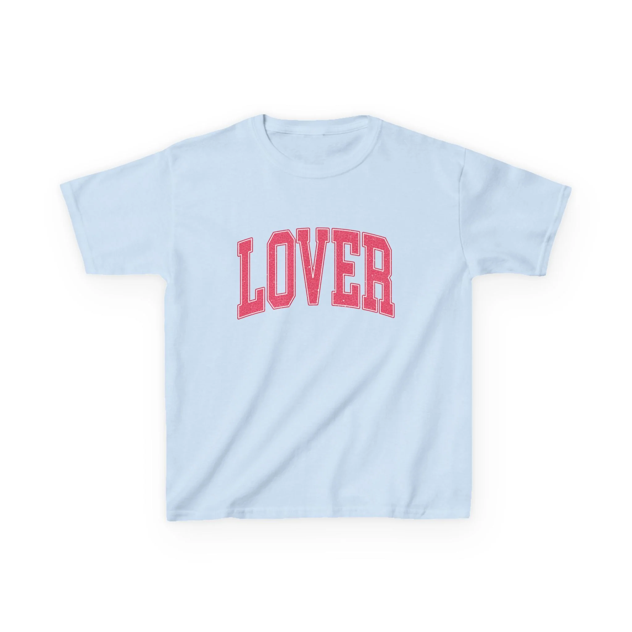 Lover Pink Arch Text Kids Tee | Valentine Kids Shirt