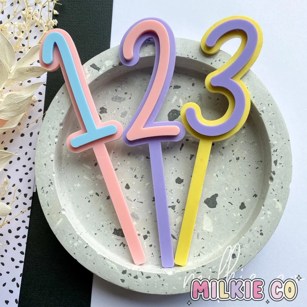 3D Cake Topper Numbers