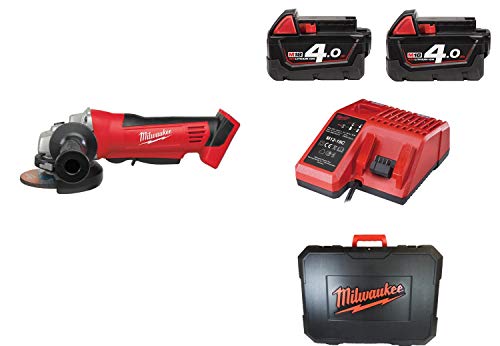 Milwaukee 4933441300 – 402 C Smerigliatrice 18 V 4,0 ah litio Disco 115 mm : Amazon.it: Fai da te