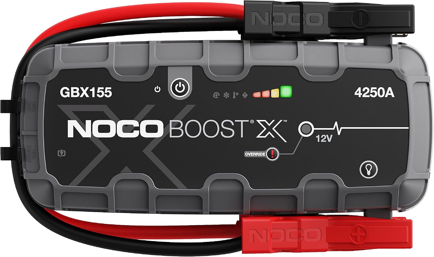 NOCO Boost X GBX155: UltraSafe 4250A Emergency Starter - 12V Lithium Battery Booster, Portable Power Bank Charger and Jump Leads - For Petrol Engines up to 10L and Diesel Engines up to 8L