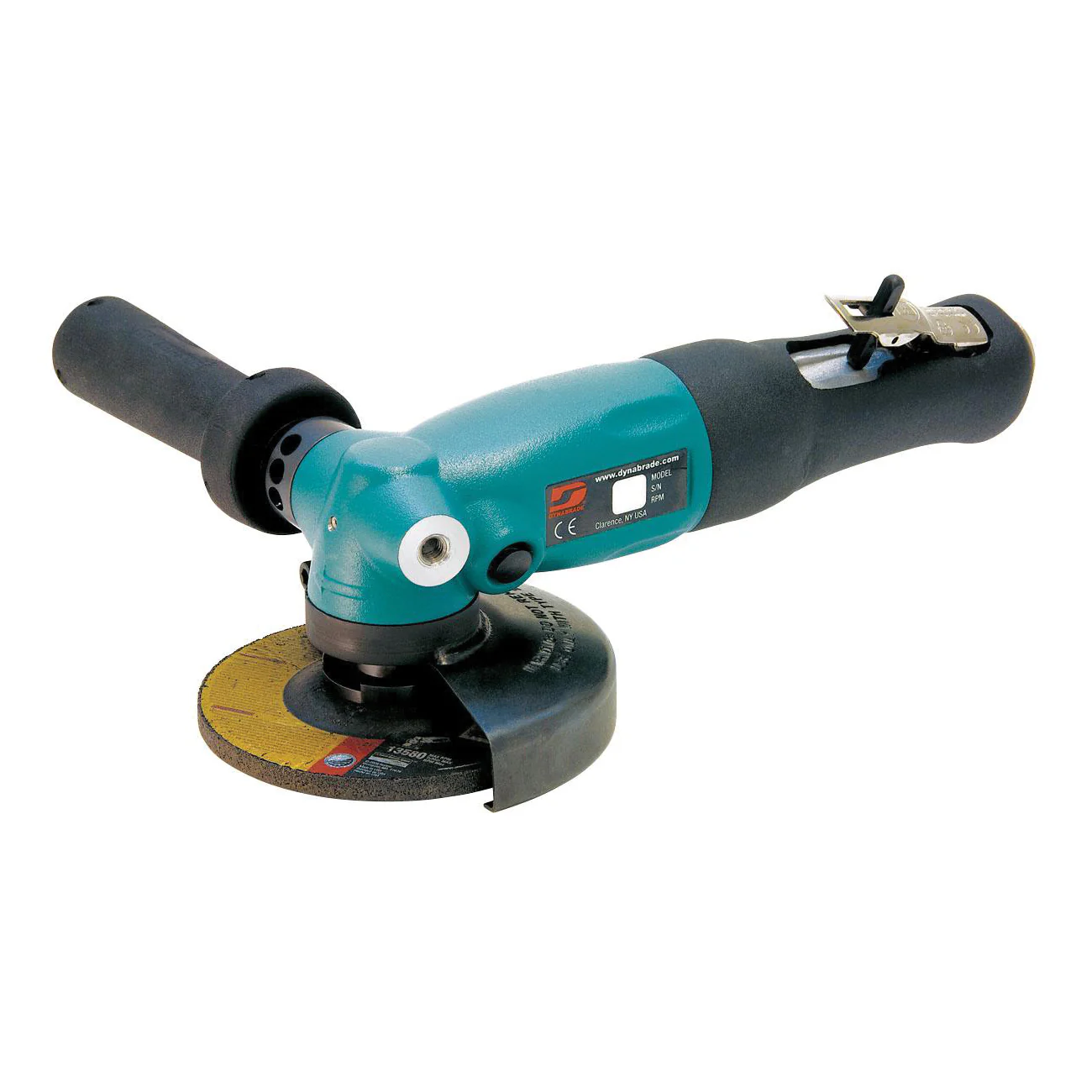 Dynabrade 52632  ~  4-1/2 Inch Diameter Right Angle Depressed Center Wheel Grinder (Replaces 50306 & 50346) 1.3 Hp 12000 Rpm Rotational Exhaust 5/8 11 Inch Spindle Thread