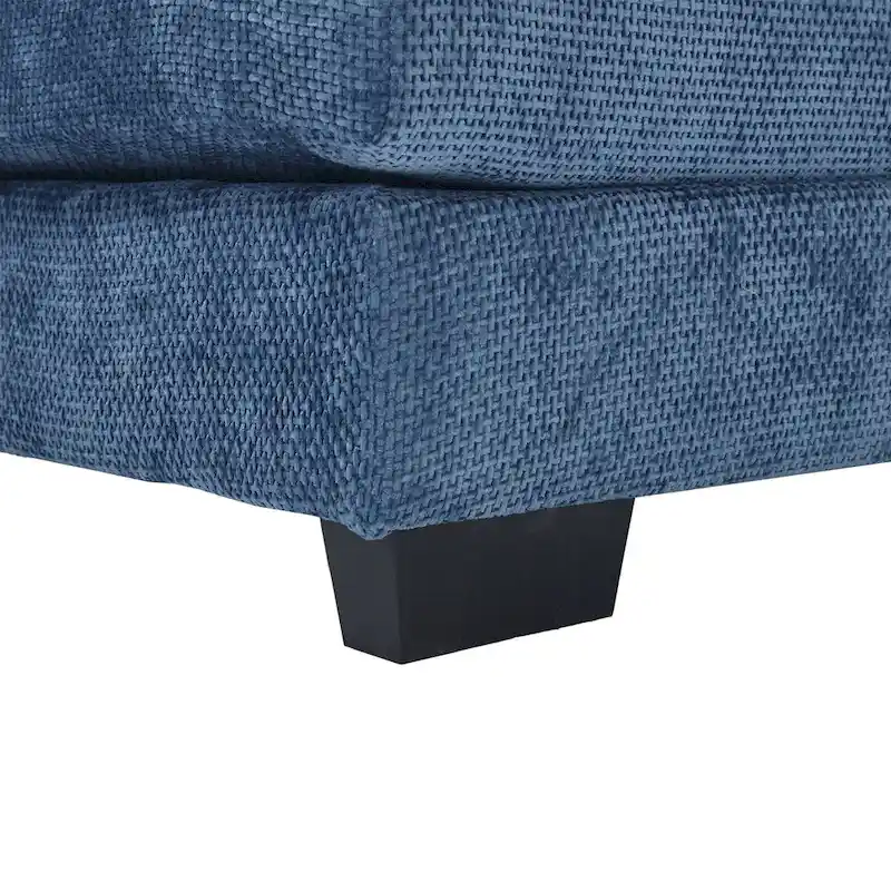 U-Shaped Chenille Sectional Sofa - Reversible Modular Seating