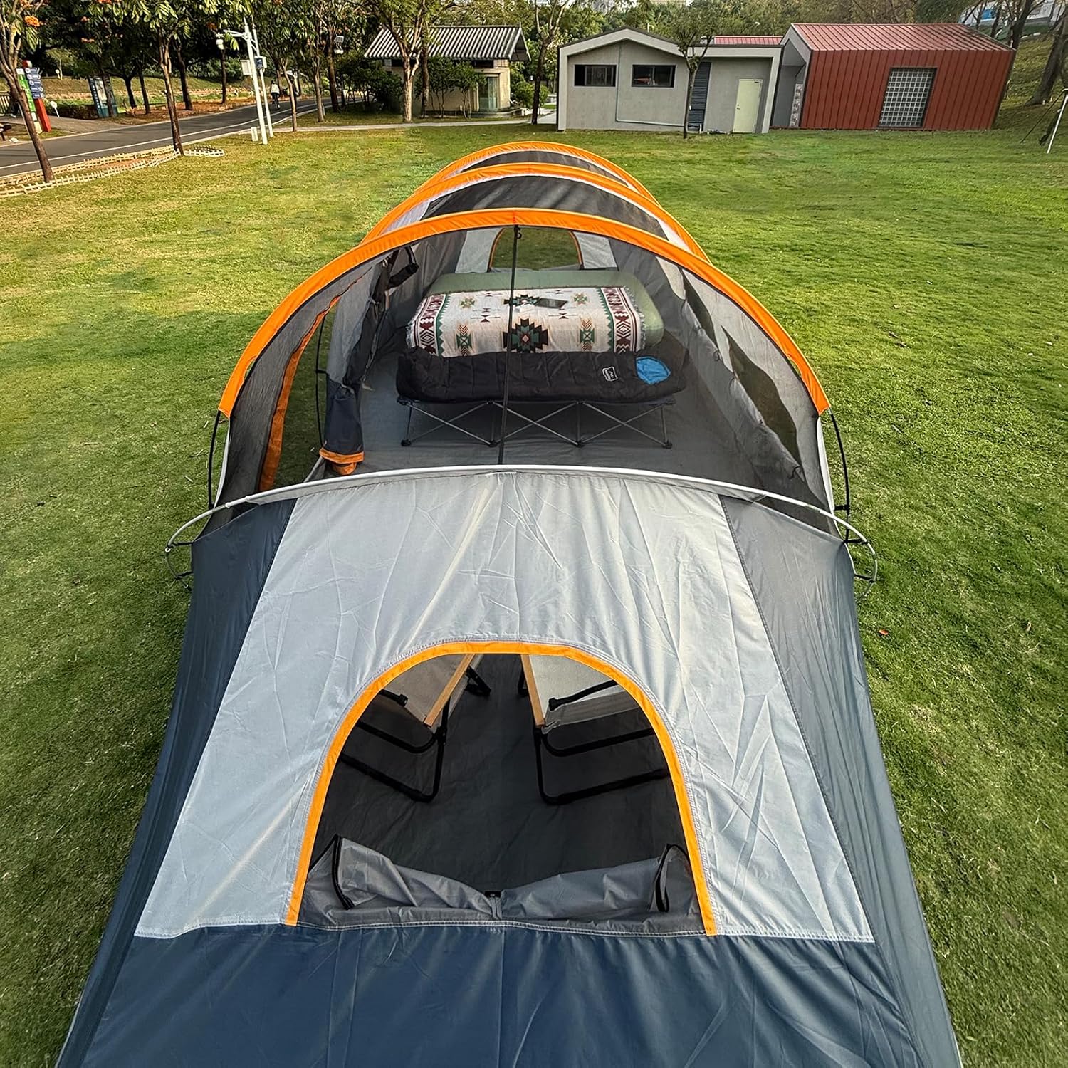 CAMPROS CP Tent 12-Person-Camping-Tents,3 Room Family Tents,Waterproof Windproof Family Tent with Top Rainfly,6 Large Mesh Windows,Double Layer,Easy Set Up, Portable with Carry Bag-20' x 9' x 72