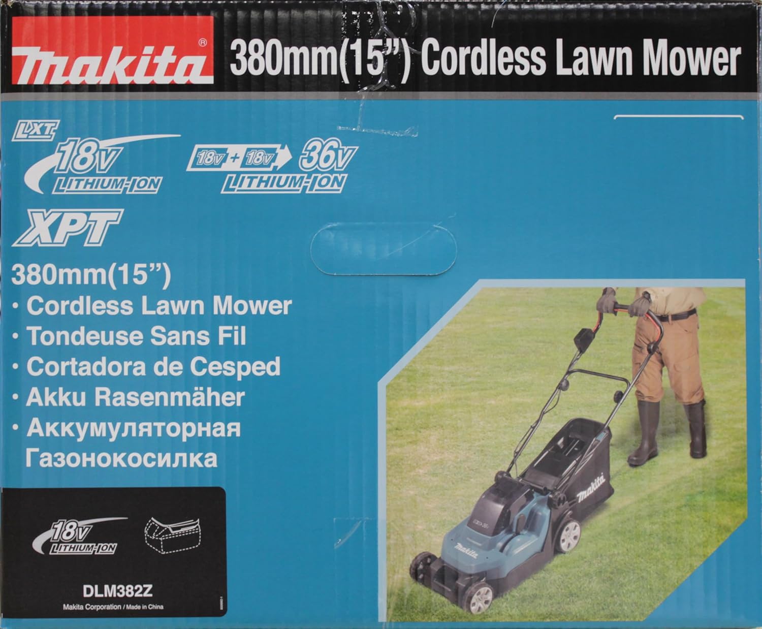 Makita DLM382Z Akku-Rasenmäher 2x18 V (ohne Akku, ohne Ladegerät)