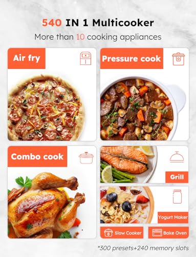 Nuwave Duet Air Fryer and Electric Pressure Cooker Combo with 2 Switchable Lids, 300 FoolProof One Touch Presets, Crisp&Tender Tech, 6QT Heavy duty Stainless Steel Pot, 15  Safety Features : Home & Kitchen