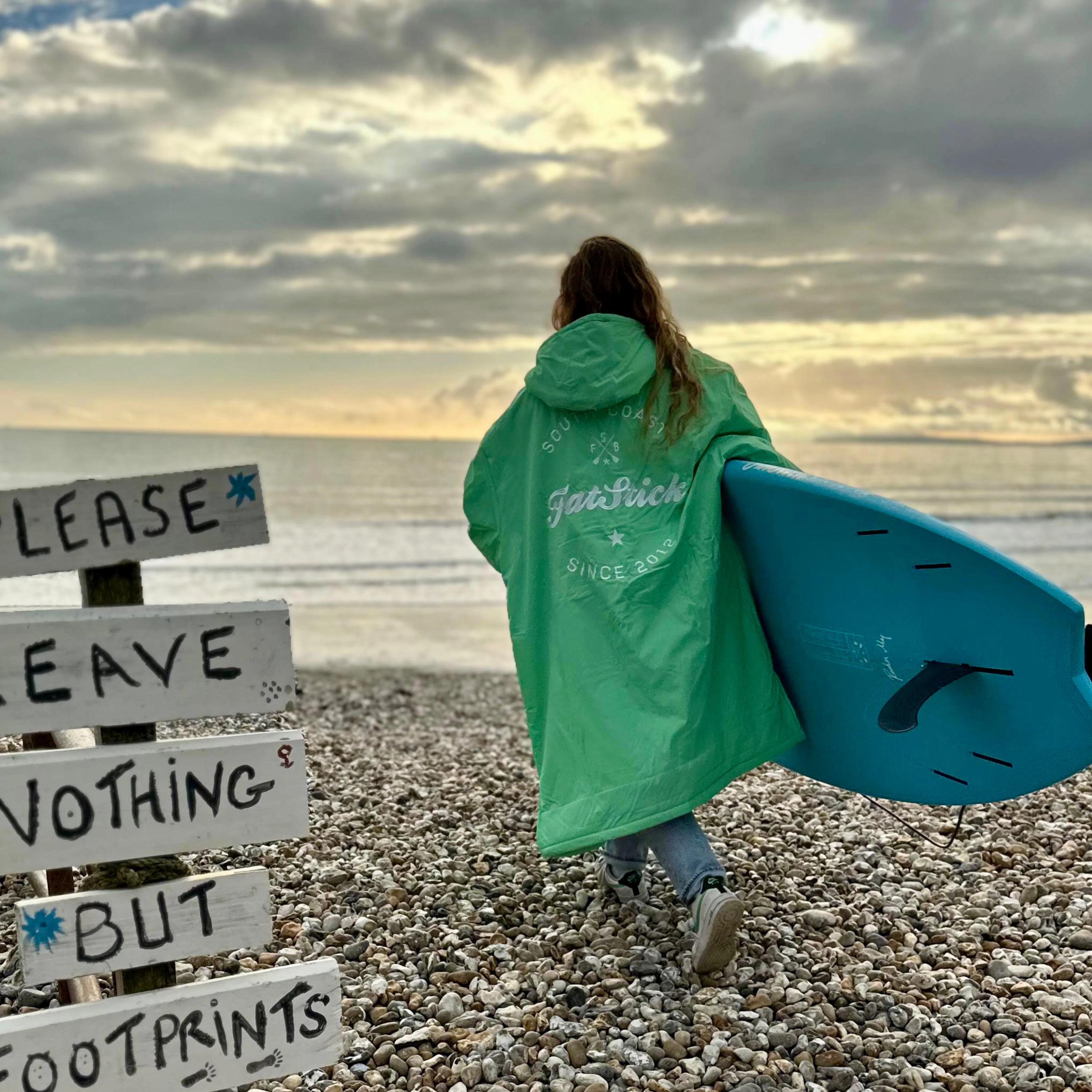 FREE BEANIE | Recycled Fleece Changing Robe “FatWrap�?| Waterproof |Beach | Swimming | Surfing | Coat