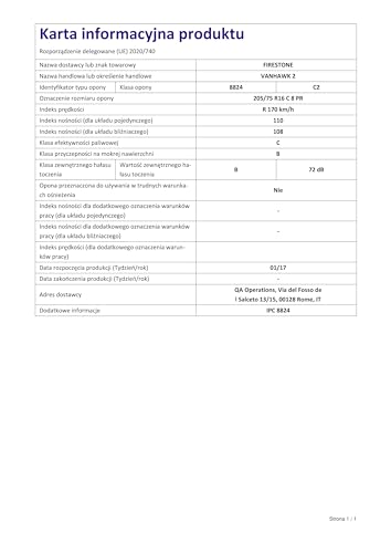 Firestone Vanhawk 2   205/75R16 110R   Pneumatico Estivo : Amazon.it: Auto e Moto