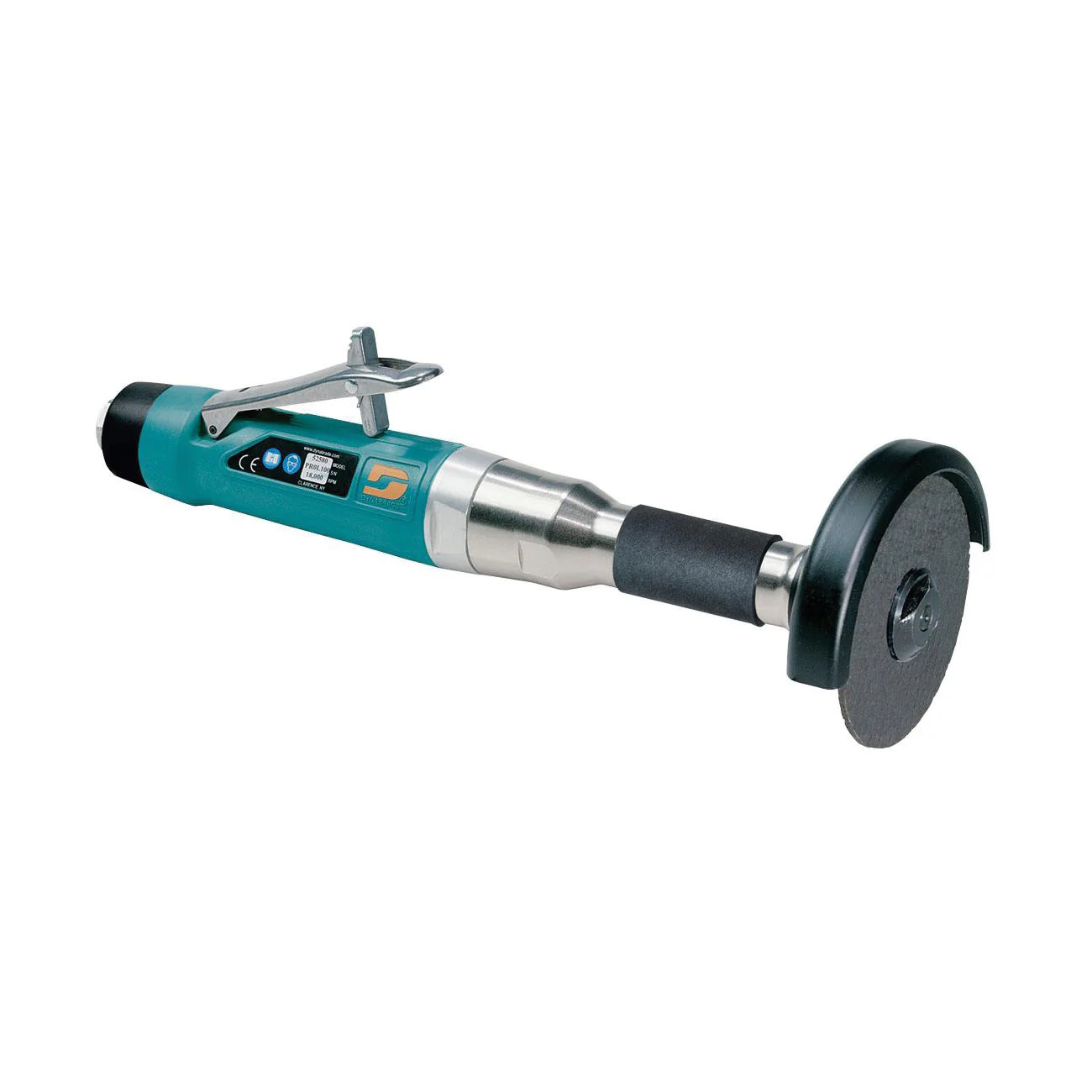 Dynabrade 52580  ~  4 Inch Diameter Straight-Line 6 Extension Cut-Off Wheel Tool 1 Hp 18000 Rpm Rear Exhaust 3/8 Inch-24 Spindle Thread