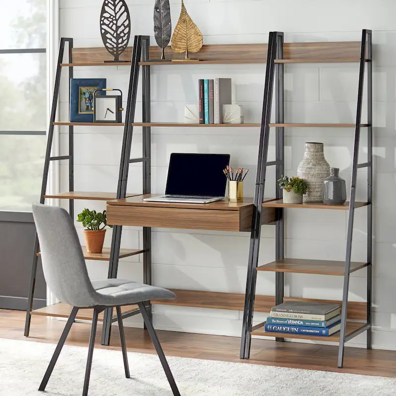 Simple Living Denton Ladder Desk and Bookshelf 3-Piece Set